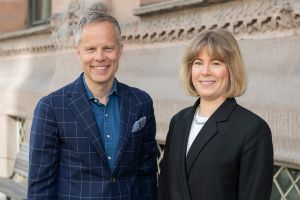 Per Forsling och Filippa Drakander, nya ledamöter i SKBs styrelse 2023.